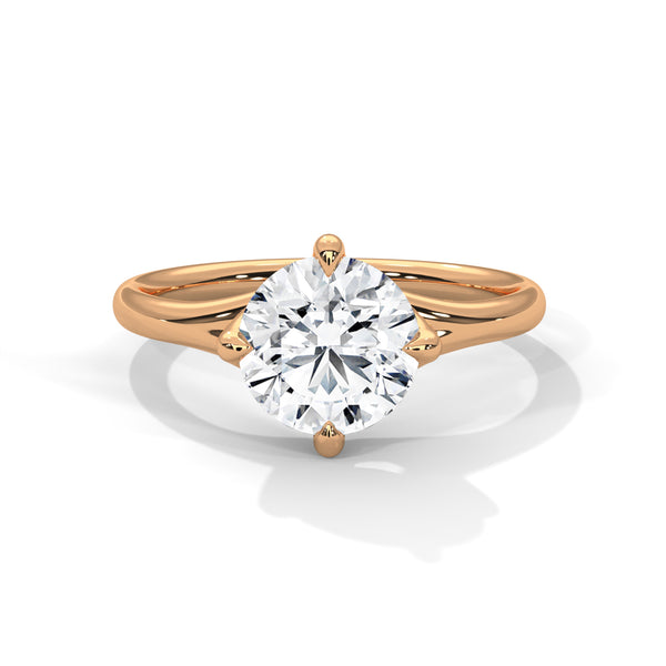 “Nova Ring—round brilliant diamond sparkle, elegant split-shank solitaire design, and modern white-gold beauty crafted to symbolize timeless love and radiant sophistication.”