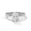 Elegant Oval Solitaire Lab Grown Diamond Gold Ring