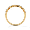 BAGUETTE CUT LAB GROWN DIAMOND GOLD BAND IN SLEEK ZIGZAG PATTERN