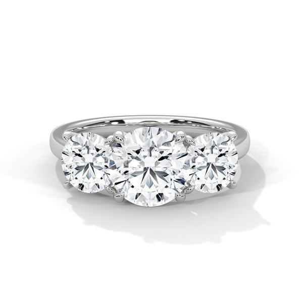 Classic Round Cut Lab Grown Diamond Gold Solitaire Ring