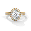 Oval Halo Lab Grown Diamond Gold Ring