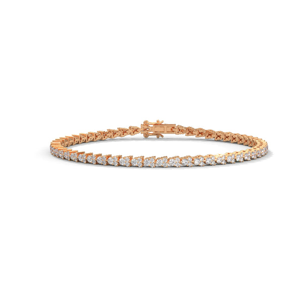 A graceful 7-inch tennis bracelet adorned with 68 marquise-shaped diamonds totaling 5.00 carats—crafted to shimmer with refined allure
