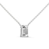 Radiant cut Lab Grown Diamond Gold Pendant Chain