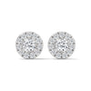 Celestial Halo Lab Grown Diamond Gold Stud Earrings