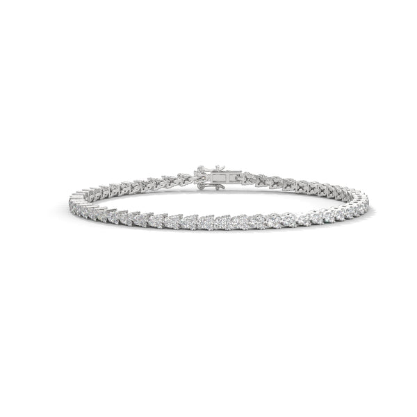 A graceful 7-inch tennis bracelet adorned with 68 marquise-shaped diamonds totaling 5.00 carats—crafted to shimmer with refined allure