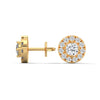 Celestial Halo Lab Grown Diamond Gold Stud Earrings