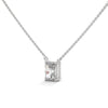 Radiant cut Lab Grown Diamond Gold Pendant Chain