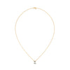 Radiant cut Lab Grown Diamond Gold Pendant Chain