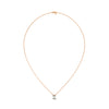 Radiant cut Lab Grown Diamond Gold Pendant Chain