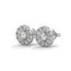 Celestial Halo Lab Grown Diamond Gold Stud Earrings