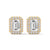 Emerald Radiance Lab Grown Diamond Gold Earrings