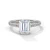 Radiant Cut Lab Created Diamond Eternity Wedding Set