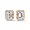 Emerald Radiance Lab Grown Diamond Gold Earrings