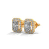 Emerald Radiance Lab Grown Diamond Gold Earrings
