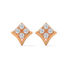 Radiant Charm Lab Grown Diamond V-Shape Gold Stud Earrings