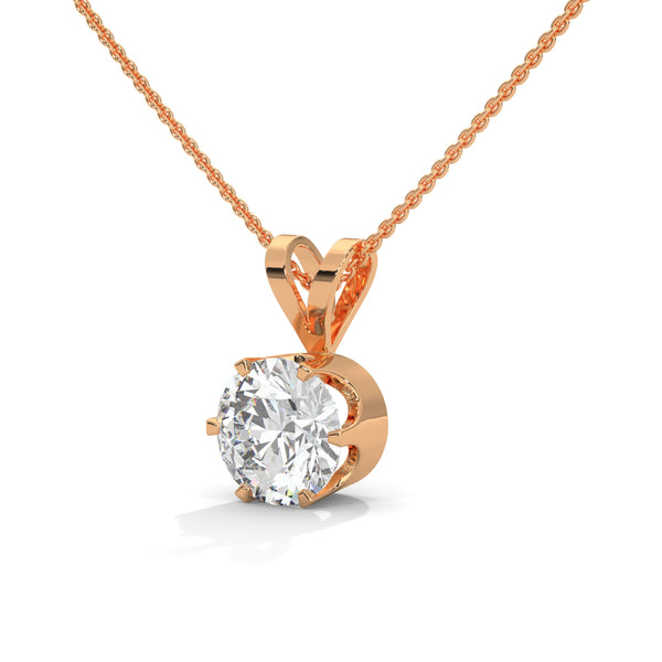 Eternal Radiance Lab Grown Diamond Gold Pendant Chain