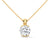 Lab Grown Diamond Half-Bezel Gold Pendant Chain