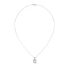 Lab Grown Diamond Half-Bezel Gold Pendant Chain
