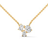 Trio Brilliance Lab Grown Diamond Gold Pendant Chain