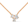 Trio Brilliance Lab Grown Diamond Gold Pendant Chain