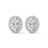 Oval Halo Elegance Lab Grown Diamond Gold Stud Earrings