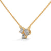 Trio Brilliance Lab Grown Diamond Gold Pendant Chain