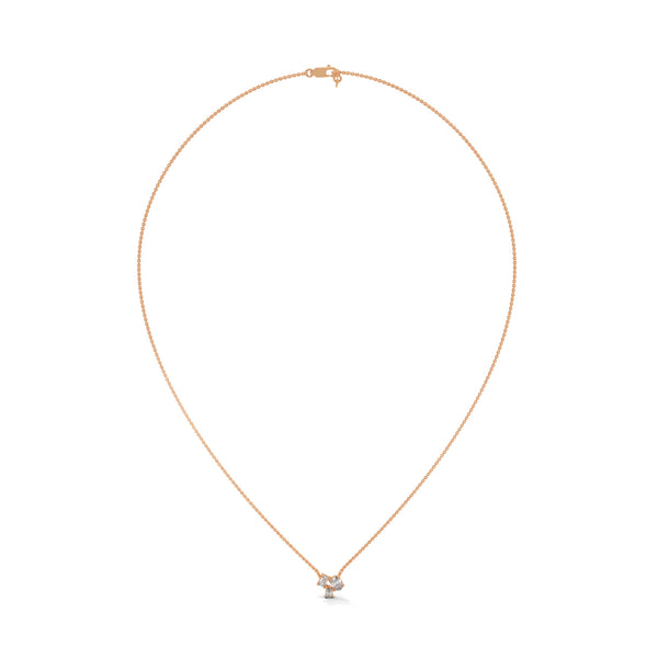 Trio Brilliance Lab Grown Diamond Gold Pendant Chain