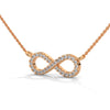 Infinite Sparkle Lab Grown Diamond Gold Infinity Pendant Chain