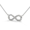 Infinite Sparkle Lab Grown Diamond Gold Infinity Pendant Chain