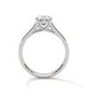 Oval Cut Double Row Pave Engagement Ring
