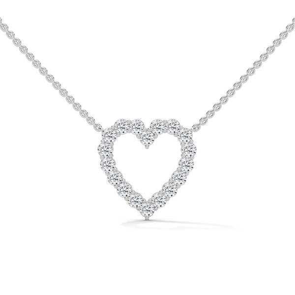 Heart of Brilliance Lab Grown Diamond Gold Pendant Chain