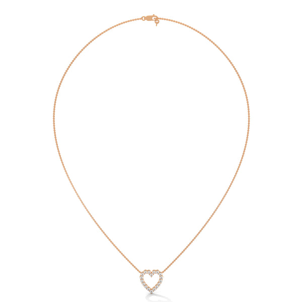Heart of Brilliance Lab Grown Diamond Gold Pendant Chain