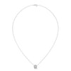 Textured Inner Design round cut Lab Grown Diamond Gold Pendant Chain