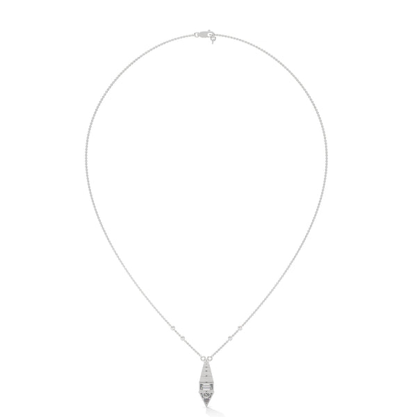 Modern Majesty: Lab Grown Diamond Geometric Gold Pendant Chain