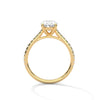 Oval Cut Lab Grown Diamond Gold Engagement Ring