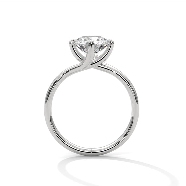 Classic Brilliance Round Cut Lab Grown Diamond Solitaire Gold Ring