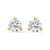 Classic Round Brilliant Lab Grown Diamond Gold Stud Earrings