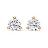 Classic Round Brilliant Lab Grown Diamond Gold Stud Earrings