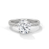 Twist Solitaire Round Cut Lab Grown Diamond Gold Ring