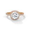 Radiant Halo Lab Grown Diamond Gold Engagement Ring