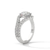 “Twisted-halo round diamond ring in whitegold—radiant brilliance, modern elegance, andluxurious sparkle crafted for timeless love andunforgettable moments.”