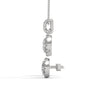 A dazzling rose gold pendant and earring set with shimmering round-cut diamonds encircled by a radiant halo, capturing elegance in every sparkle.