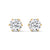 Classic Six-Prong Brilliance Lab Grown Diamond Gold Stud Earrings