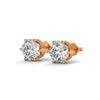 Classic Six-Prong Brilliance Lab Grown Diamond Gold Stud Earrings