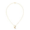 marquise cut Lab Grown Diamond Leaf Gold Pendant Chain