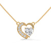 marquise cut Lab Grown Diamond Leaf Gold Pendant Chain