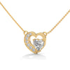 marquise cut Lab Grown Diamond Leaf Gold Pendant Chain