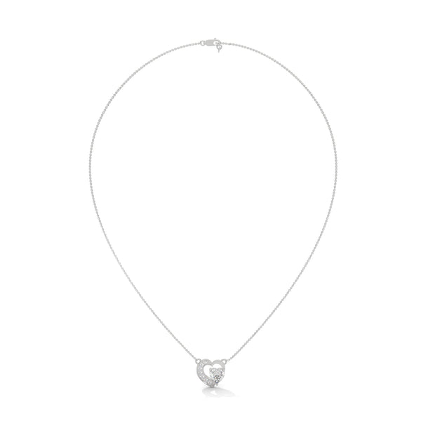marquise cut Lab Grown Diamond Leaf Gold Pendant Chain