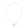marquise cut Lab Grown Diamond Leaf Gold Pendant Chain