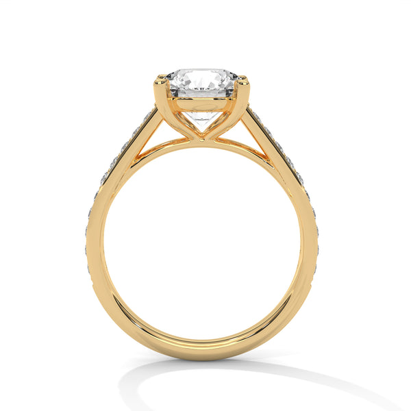 Classic Solitaire Lab Grown Diamond Gold Ring